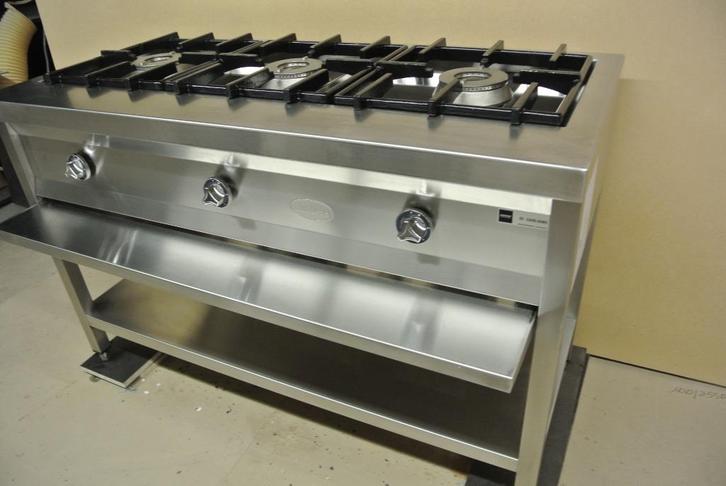 Z.g.a.n. pannenkoekfornuis RUBBENS (CombiSteel, Multinox), Witgoed en Apparatuur, Fornuizen, Zo goed als nieuw, Vrijstaand, Gas