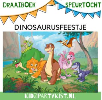 Dinosaurus kinderfeestje draaiboek speurtocht en spelletjes beschikbaar voor biedingen