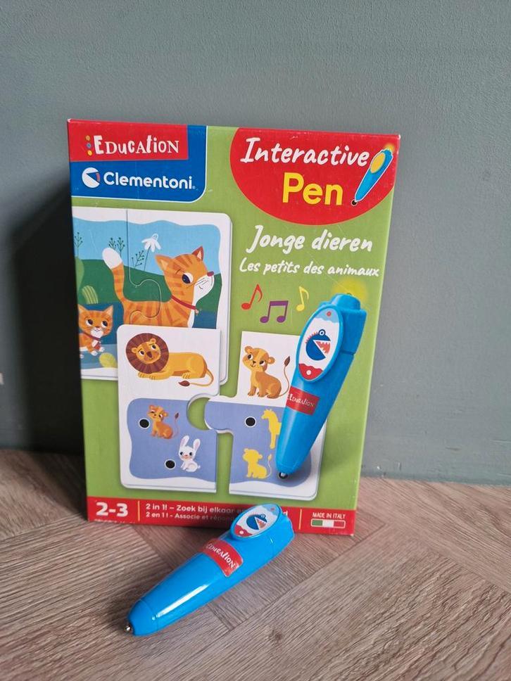Clementoni Interactive Pen - Jonge Dieren, Kinderen en Baby's, Speelgoed | Educatief en Creatief, Zo goed als nieuw, Puzzelen