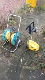 Hogedrukspuit met slang en haspel, Tuin en Terras, Ophalen, Gebruikt, Tuinslang