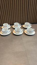 Prachtige theekop-en-schotel set (6 stuks) van Bareuther., Ophalen of Verzenden