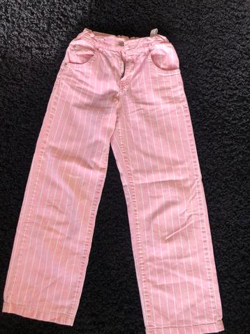 Mooie roze wit gestreepte broek van Zara, maat 152 ZGAN beschikbaar voor biedingen