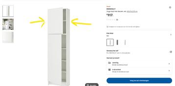Bovenkast keuken IKEA (KNOXHULT) wit 60x75x31