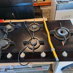Mooie PELGRIM 90cm GAS op GLAS + WOKBRANDER, glas als NIEUW!, Witgoed en Apparatuur, Kookplaten, Ophalen, Zo goed als nieuw, Inbouw