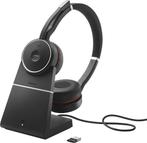 Jabra Headset Evolve 75 SE + Dockingstation, Computers en Software, Headsets, Jabra Evolve, On-ear, Ophalen of Verzenden, Draadloos