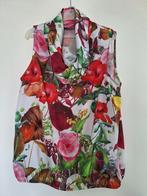 Bloemen top zonder mouwen, Kleding | Dames, T-shirts, Maat 38/40 (M), Overige kleuren, Ophalen of Verzenden, Zo goed als nieuw
