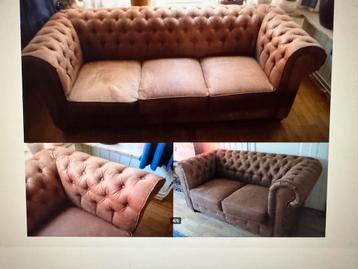 Chesterfield Banken Set (3+2) - Zeer Mooie Staat! beschikbaar voor biedingen