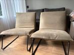 Twee Olijf groene fauteuils Leen Bakker MOET ZSM WEG!, Huis en Inrichting, Fauteuils, Ophalen, Gebruikt, Minder dan 75 cm, Stof