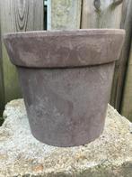 Bloempot, bruinachtig, 21x19 cm, Rond, Binnen, Ophalen of Verzenden, Zo goed als nieuw