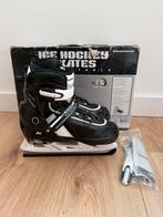 Te koop: Zwarte Nijdam verstelbare schaatsen, maat 33-36., Sport en Fitness, Schaatsen, Ophalen of Verzenden, Zo goed als nieuw