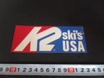 sticker K2  Ski's USA, Ophalen, Zo goed als nieuw, Bedrijf of Vereniging