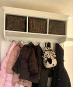 Wandkapstok met rotan manden, Huis en Inrichting, Zo goed als nieuw, Minder dan 100 cm, Hout, Ophalen