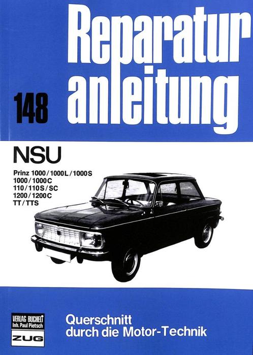 Reparaturanleitungen NSU Prinz, Auto diversen, Handleidingen en Instructieboekjes, Verzenden