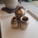 Goudkleurige Potten Setje - 3 stuks, Overige materialen, Geel, Nieuw, Ophalen of Verzenden