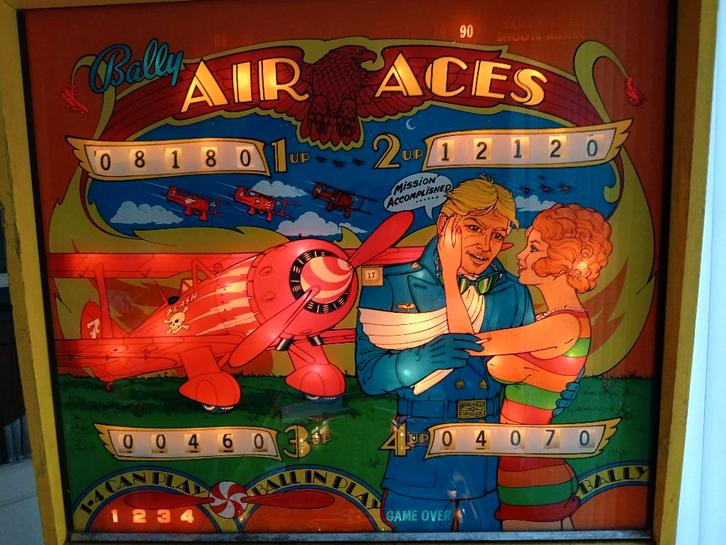 FLIPPERKAST BALLY  AIR ACES, Verzamelen, Automaten | Flipperkasten, Zo goed als nieuw, Mechanisch, Flipperkast, Bally, Ophalen