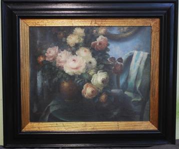 Olieverfschilderij - Bloemenstilleven beschikbaar voor biedingen