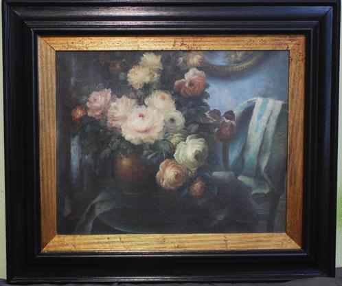 Olieverfschilderij - Bloemenstilleven, Antiek en Kunst, Kunst | Schilderijen | Klassiek, Verzenden