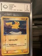 Pikachu pop series 5 holo misprint miscut back upside down, Ophalen of Verzenden, Zo goed als nieuw, Losse kaart, Foil