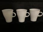 3 koffiemokken Arzberg Sequence, witte mokken, bekers m. oor, Overige typen, Ophalen of Verzenden, Zo goed als nieuw, Effen