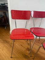 7 Rode Brabantia stoelen, 1 kruk, Ophalen, Gebruikt, Vier, Metaal