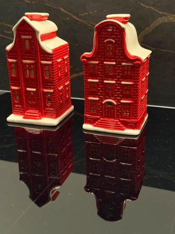 Twee Keramische theelichthouder Herengracht Huisjes PostNL beschikbaar voor biedingen