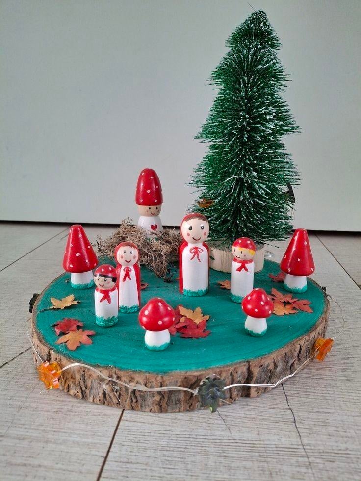 Handgemaakt herfst decoratie set met verlichting, Huis en Inrichting, Woonaccessoires | Overige, Ophalen of Verzenden, Nieuw