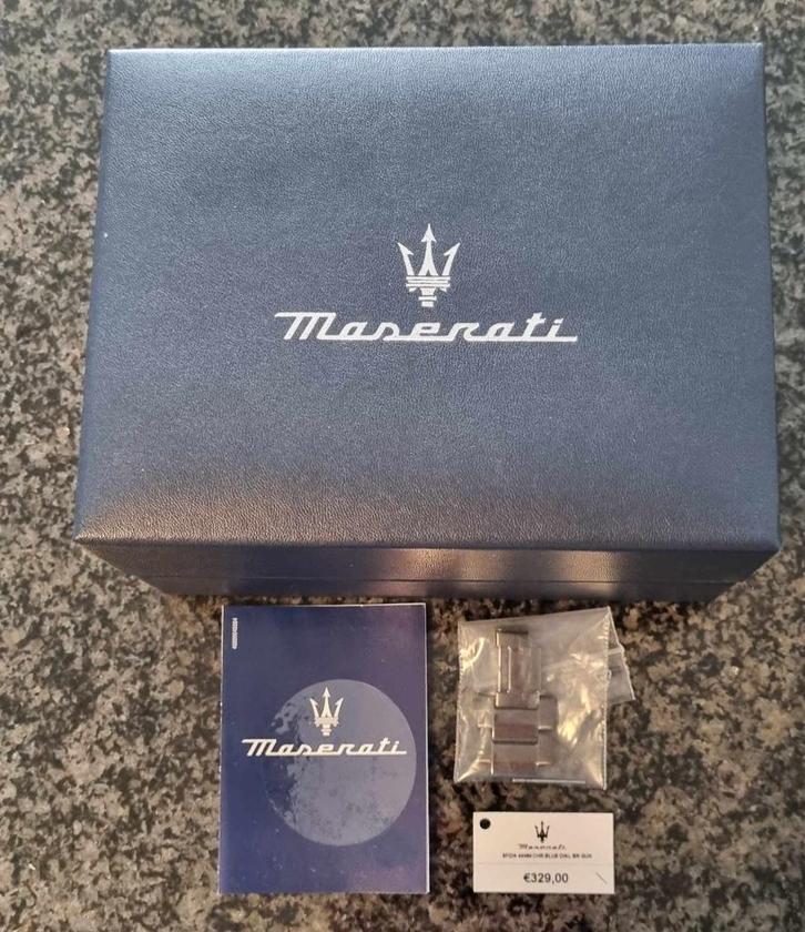 Maserati herenhorloge nieuw, Sieraden, Tassen en Uiterlijk, Horloges | Heren, Nieuw, Overige merken, Leer, Verzenden