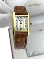 Cartier Tank Quartz Rectangle Trinity Gold Roman Dial 366001, Sieraden, Tassen en Uiterlijk, Horloges | Dames, Overige merken