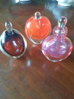 3 Glazen parfumflesjes objecten, Antiek en Kunst, Antiek | Glas en Kristal, Ophalen of Verzenden