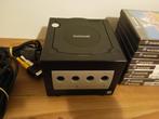 GameCube + games + controllers + memorycard, Zwart, Met games, Met 2 controllers, Ophalen of Verzenden