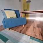 Slaapstoel Maison du Monde - Petrol Blauw, Huis en Inrichting, Fauteuils, Ophalen, 75 tot 100 cm, Zo goed als nieuw, Stof