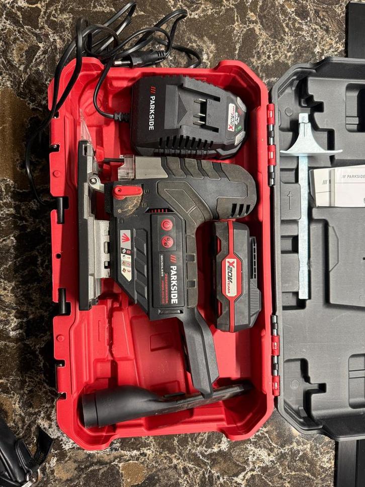 Parkside Performance Accu Decoupeerzaag - Compleet, Doe-het-zelf en Verbouw, Gereedschap | Overige machines, Gebruikt, Ophalen