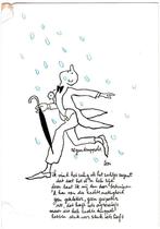 Toon Hermans - Regendruppels. -Versjeskaart-, Verzenden, 1980 tot heden, Gelopen, Sterren en Beroemdheden