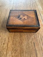 Vintage kistje met afbeelding van twee Schotse terriërs, Ophalen of Verzenden