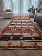 Vintage Berber Tapijt '60s - Uniek en Handgemaakt - 157x372, Gebruikt, Wit, 150 tot 200 cm, 200 cm of meer