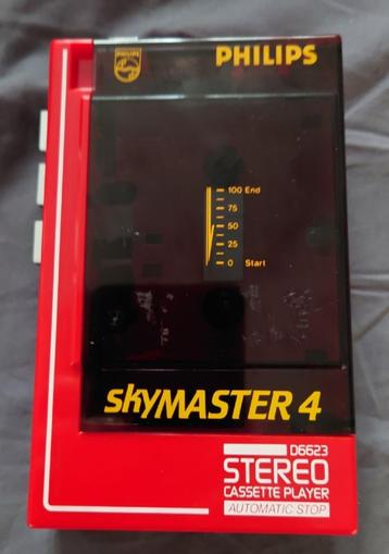 PHILIPS SKYMASTER 4 D6623 - Red Vintage Retro Walkman beschikbaar voor biedingen