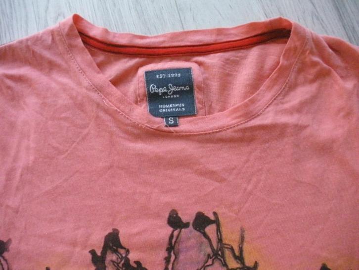 PEPE Jeans t- shirt roze maat S, Kleding | Heren, T-shirts, Zo goed als nieuw, Maat 48/50 (M), Roze, Ophalen of Verzenden