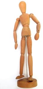 LEDENPOP - houten, hulpmiddel bij het tekenen of als, Antiek en Kunst, Ophalen of Verzenden