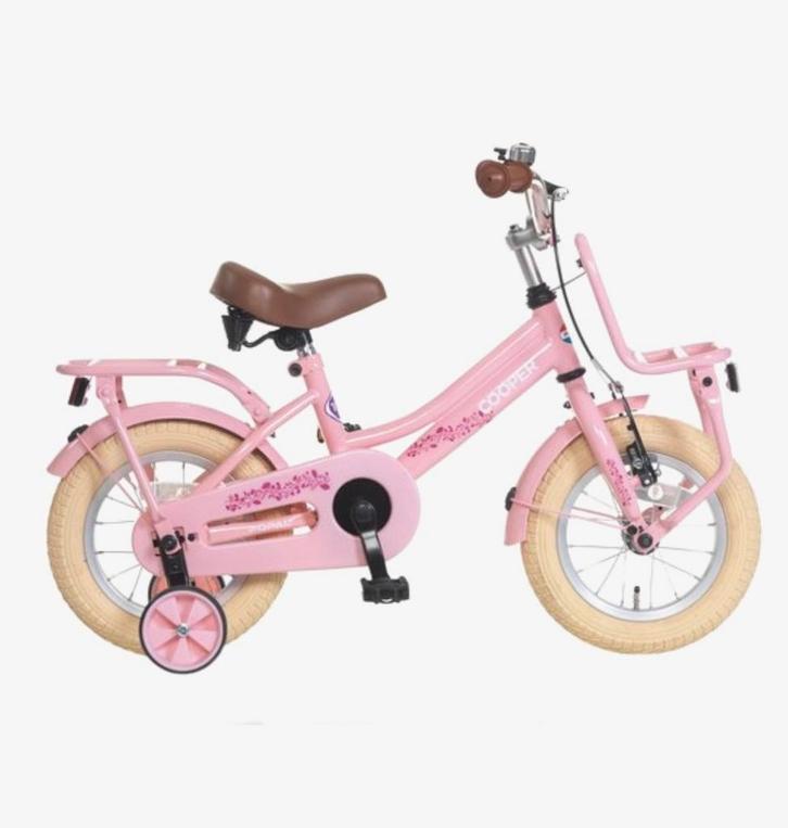 Supersuper Cooper 12 inch Meisjesfiets Roze, Fietsen en Brommers, Fietsen | Meisjes, Gebruikt, 14 inch of minder, Handrem, Ophalen