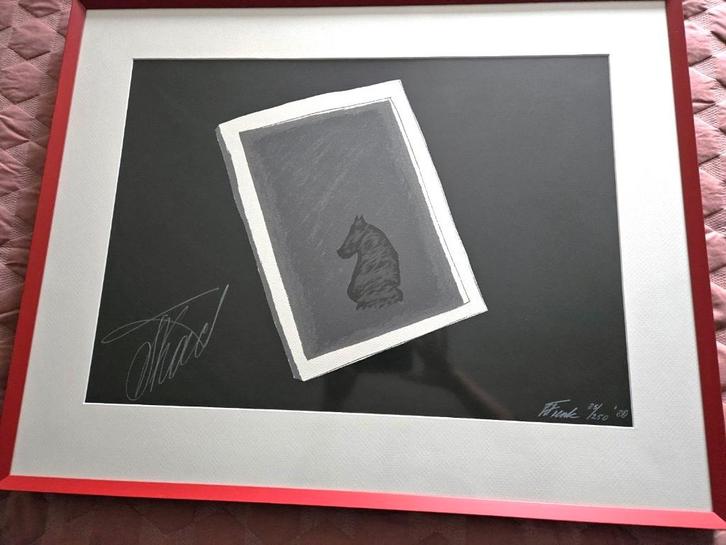 SCHAKEN - Unieke zeefdruk,  gesigneerd door Gari Kasparov, Antiek en Kunst, Kunst | Litho's en Zeefdrukken, Ophalen