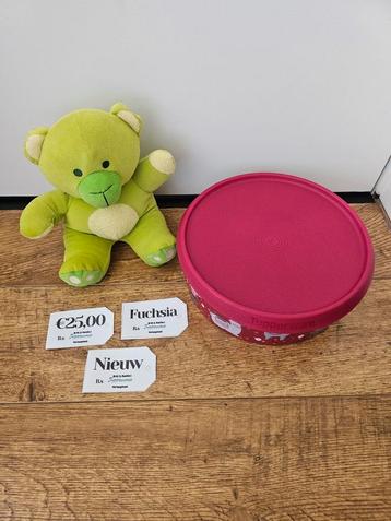 Tupperware nieuwe koektrommel fuchsia roze €25,00 beschikbaar voor biedingen