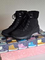 Nieuw: Skechers lederen wandel boots. Maat 39. Zwart., Skechers, Zwart, Nieuw, Wandelschoenen