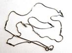 Zilveren design ketting, gekeurd, 82,5 cm., Ophalen of Verzenden, Zilver