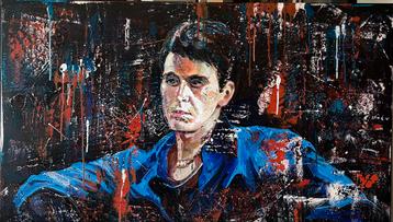 Alex L- Scarface- Tony Montana- Handgeschilderd (100%) beschikbaar voor biedingen