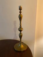 Vintage brass table lamp base - spiral twist design, Ophalen, Gebruikt, 50 tot 75 cm