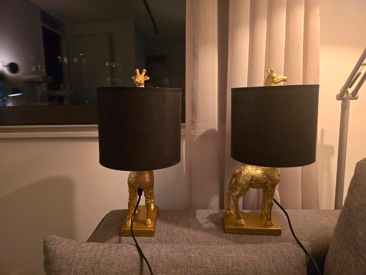 Giraffe Lampen Set - Nachtkastje of Woonkamer, Huis en Inrichting, Lampen | Vloerlampen, Zo goed als nieuw, Minder dan 100 cm