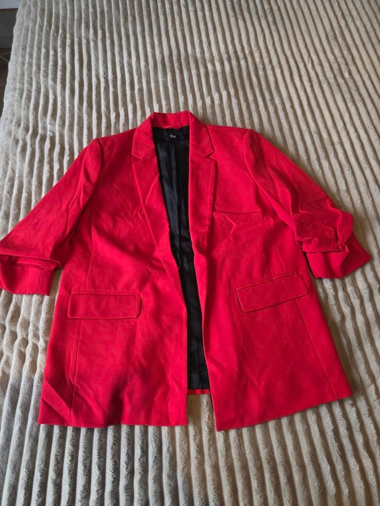 Rode C&A blazer met aparte mouwen - maat 44/46, Maat 42/44 (L), Ophalen of Verzenden, Jasje, Rood