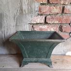 Brocante gietijzeren vaas tuinvaas jardinière groen *Etage3*, Gebruikt, ., Ophalen of Verzenden, .