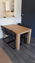 Houten eettafel, Ophalen, 100 tot 150 cm, 50 tot 100 cm, Zo goed als nieuw