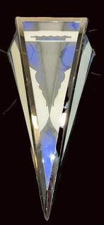 2 Art Deco Theater of Hotel wandlampen vintage Chroom + Glas, Ophalen, Zo goed als nieuw, Glas, 1920, Art Deco, Bioscoop wandlamp, muurlamp, Tiffany